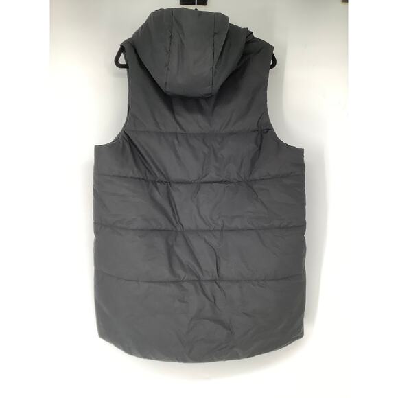 Gymshark Women's XXL Black Oversized Longline Gilet Puffer Vest Hooded HR7-38 - Picture 4 of 5